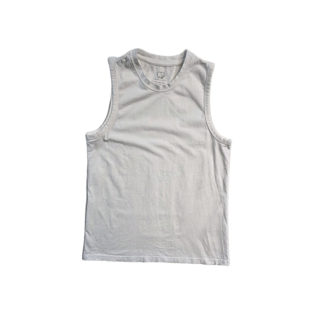 Ivory Ella‎ Women's  Tank Small White Organic Cotton